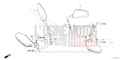 MIROIR/PROTEGE-DOIGTS CRF300LAP de 2023